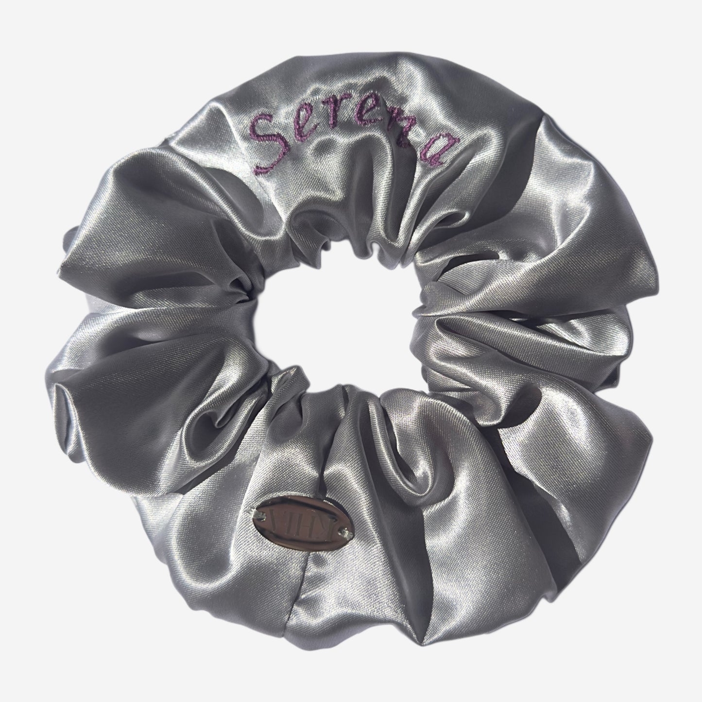 Elastico per Capelli Personalizzabile in Raso Argento | Grande