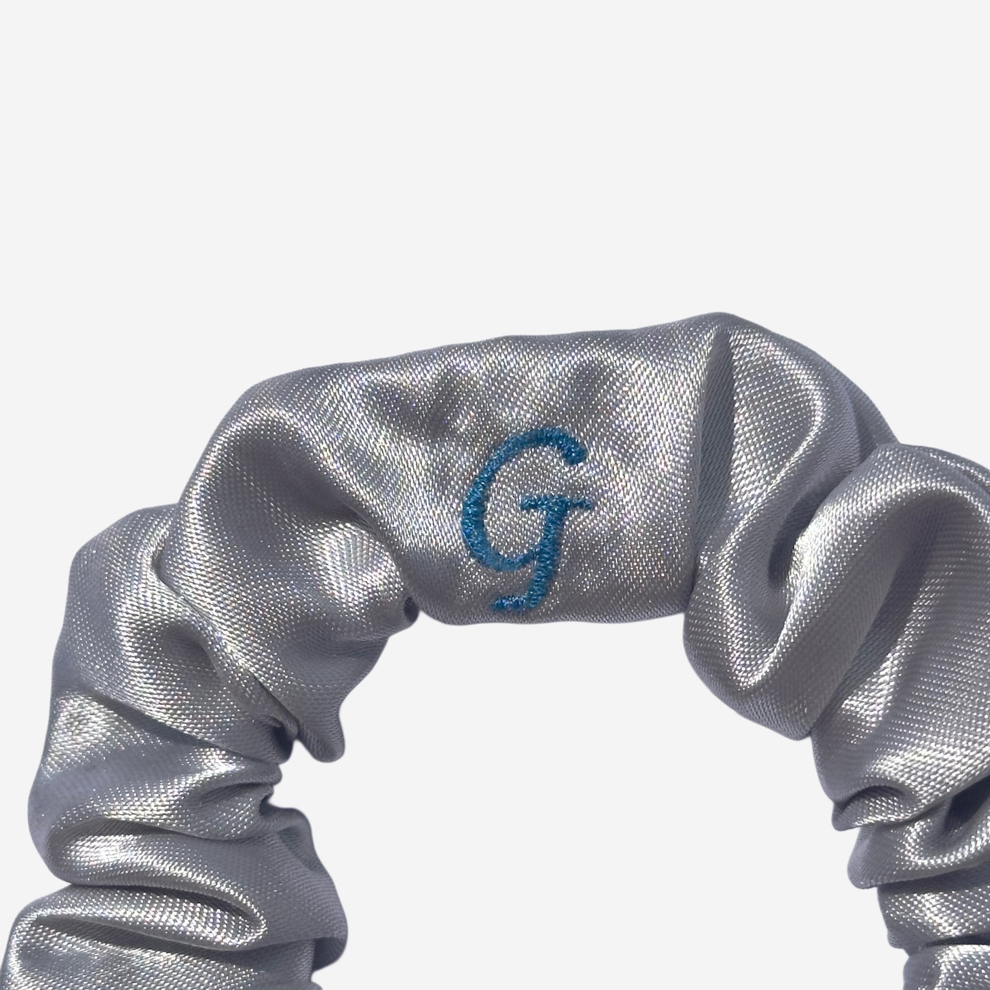 Elastico per Capelli Personalizzabile in Raso Argento | Piccolo