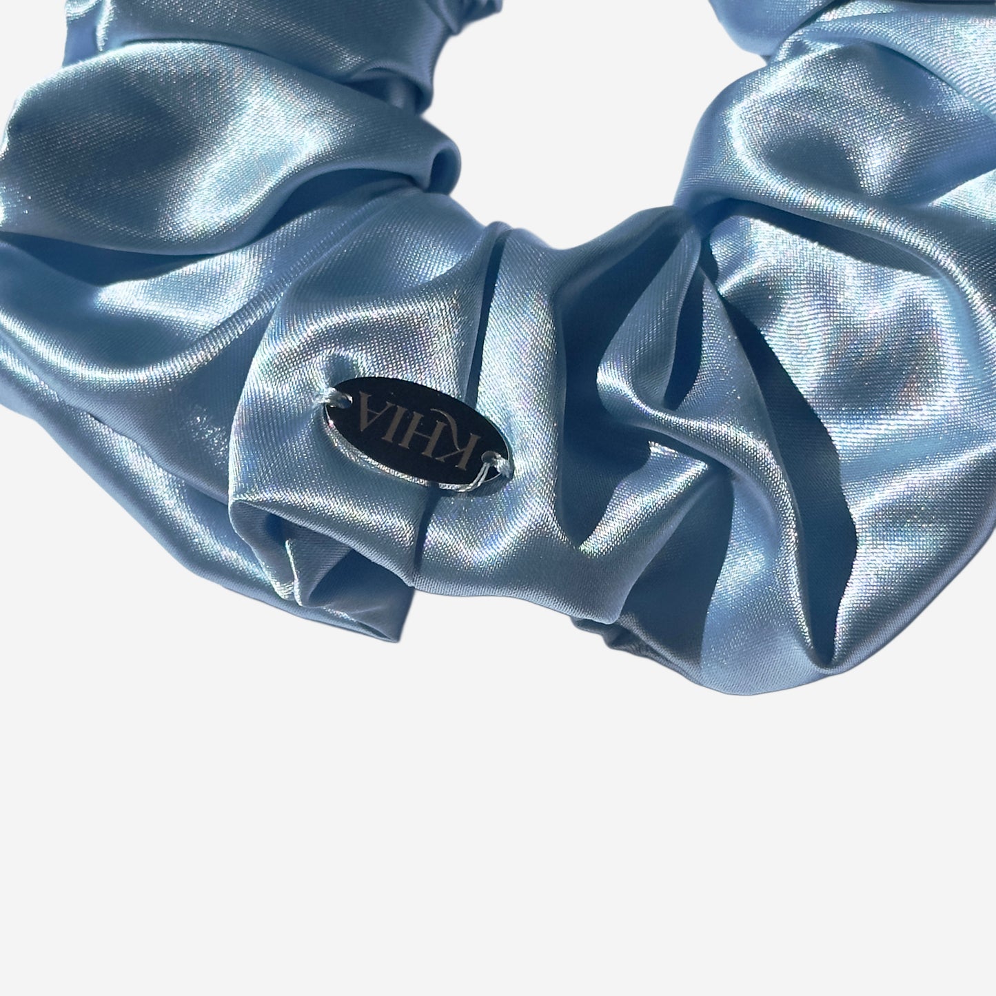 Elastico per Capelli Personalizzabile in Raso Azzurro | Grande