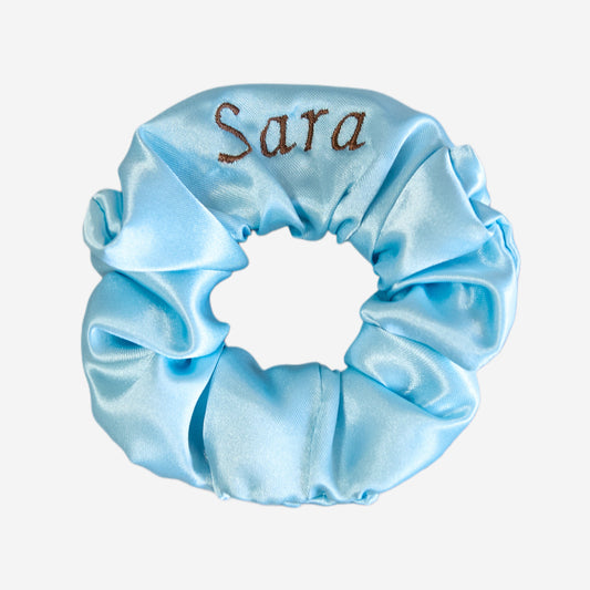 Elastico per Capelli Personalizzabile in Raso Azzurro | Medio