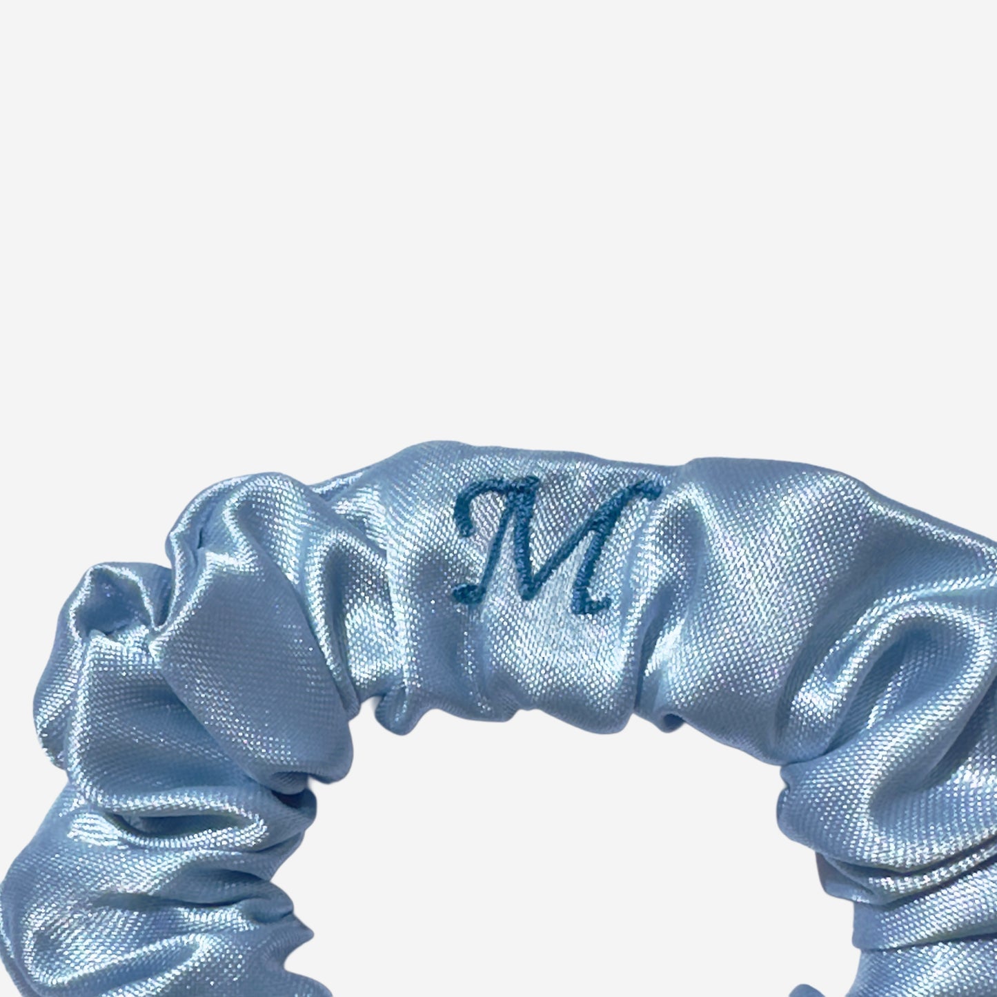 Elastico per Capelli Personalizzabile in Raso Azzurro | Piccolo