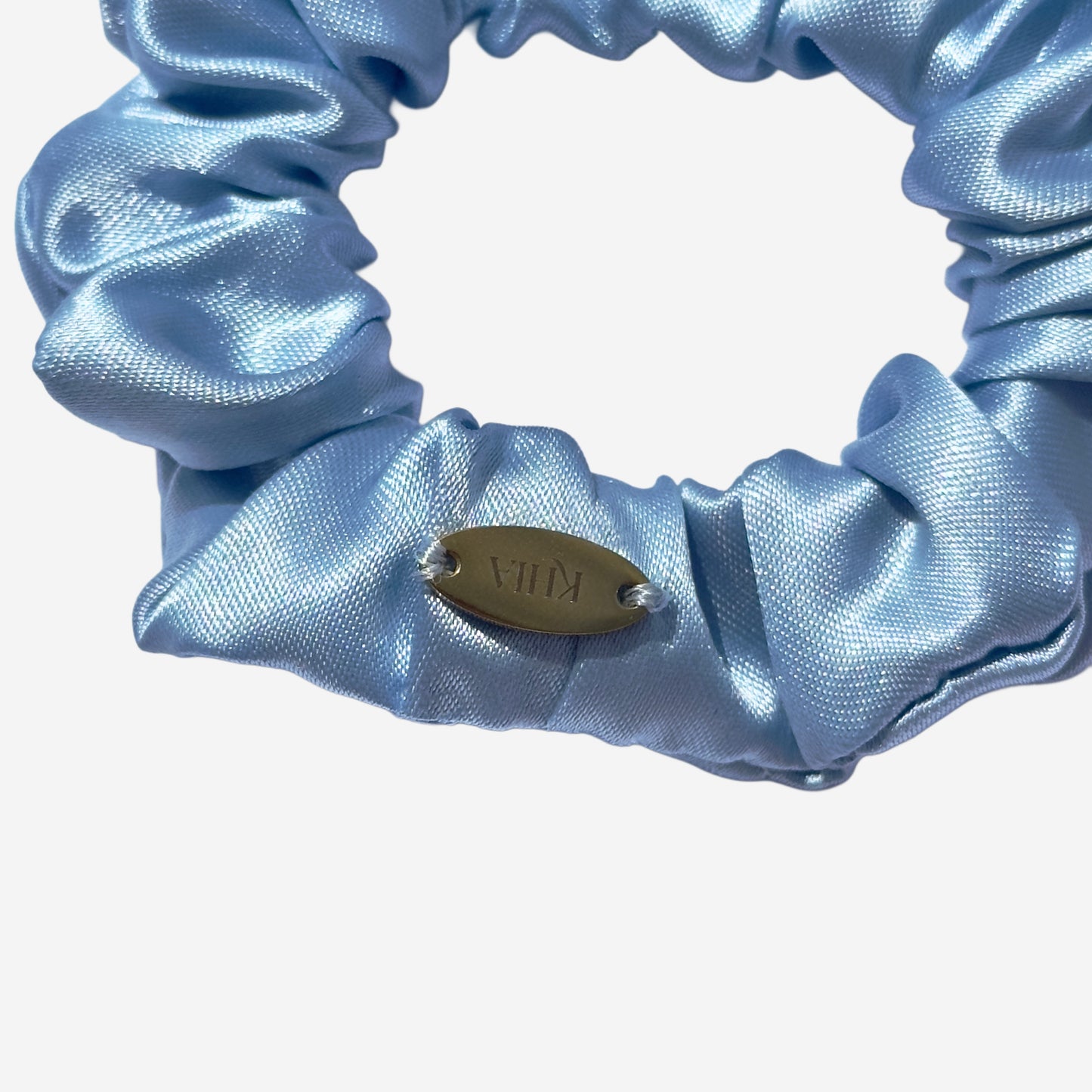 Elastico per Capelli Personalizzabile in Raso Azzurro | Piccolo