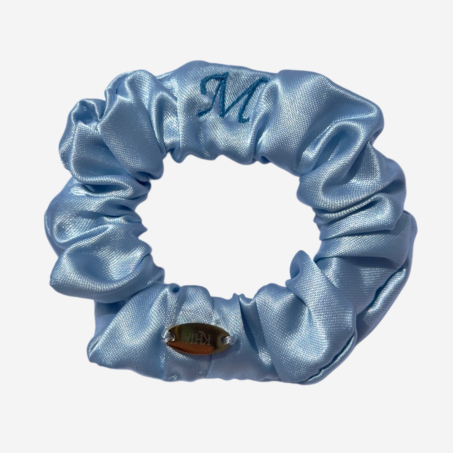 Elastico per Capelli Personalizzabile in Raso Azzurro | Piccolo
