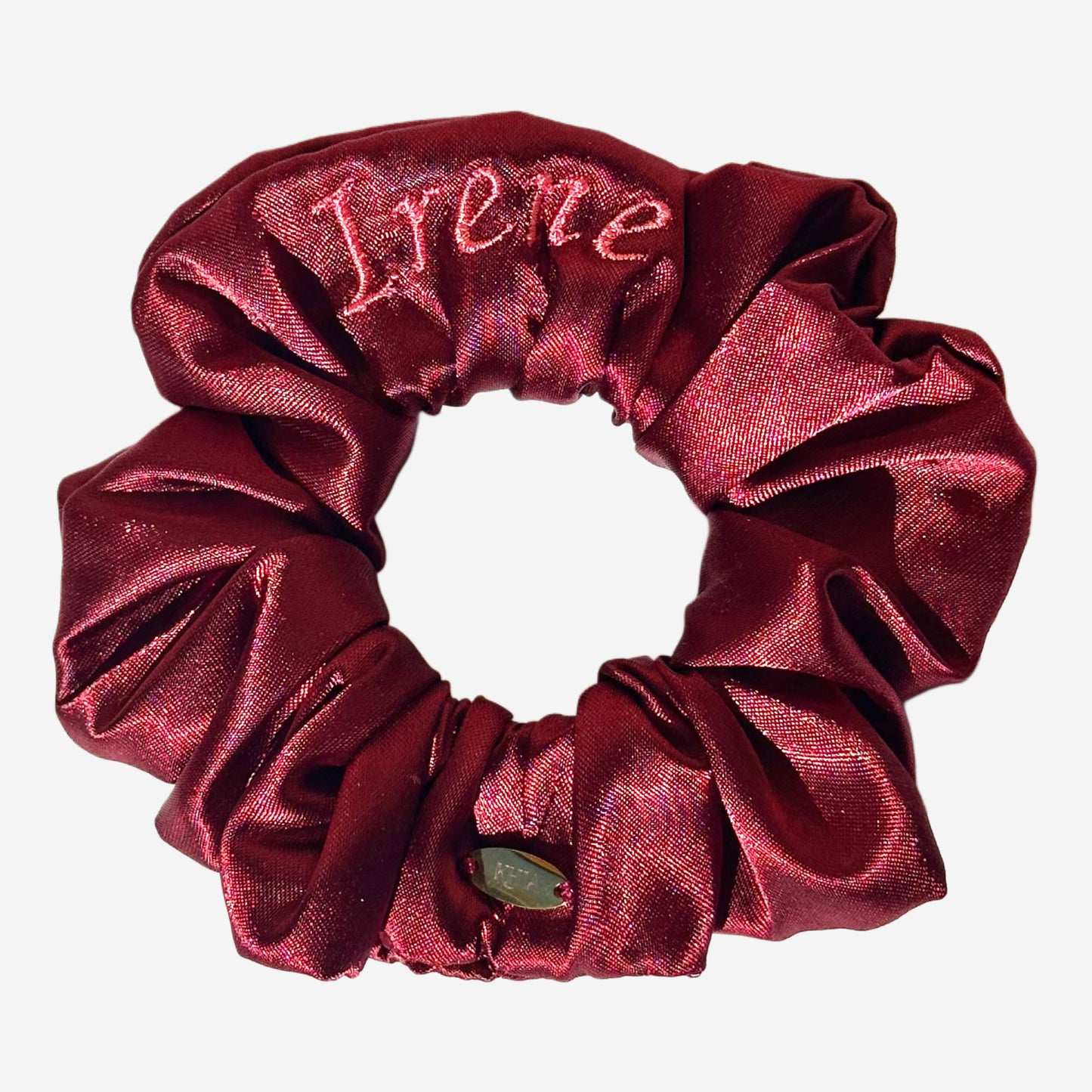 Customizable Burgundy Satin Scrunchie | Medium
