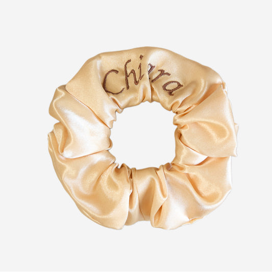 Elastico per Capelli Personalizzabile in Raso Giallo | Medio