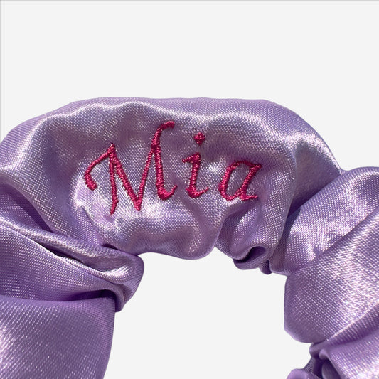 Elastico per Capelli Personalizzabile in Raso Lilla | Medio