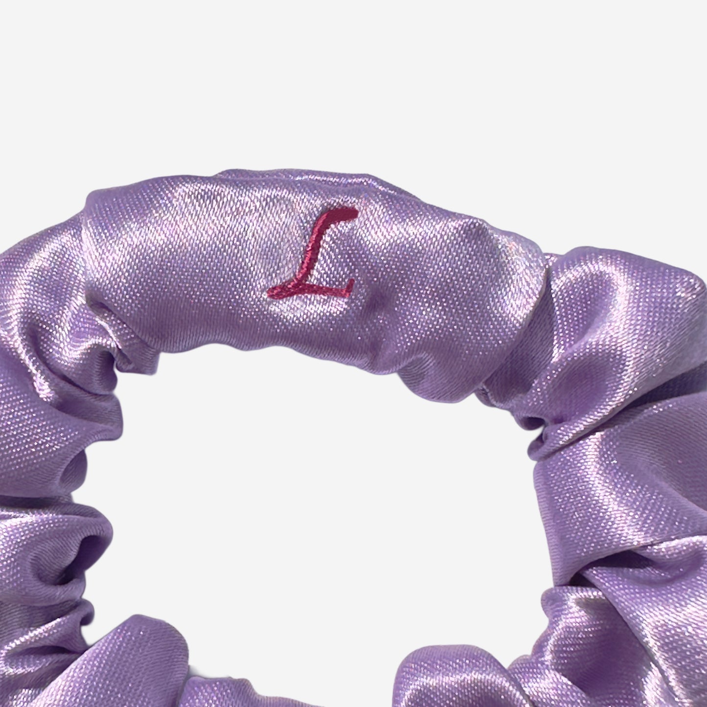 Customizable Satin Hair Scrunchie in Lilac | Medium