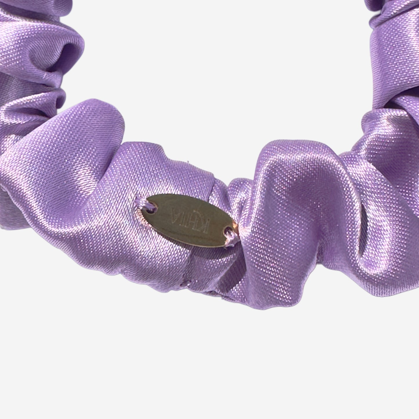 Customizable Satin Hair Scrunchie in Lilac | Medium