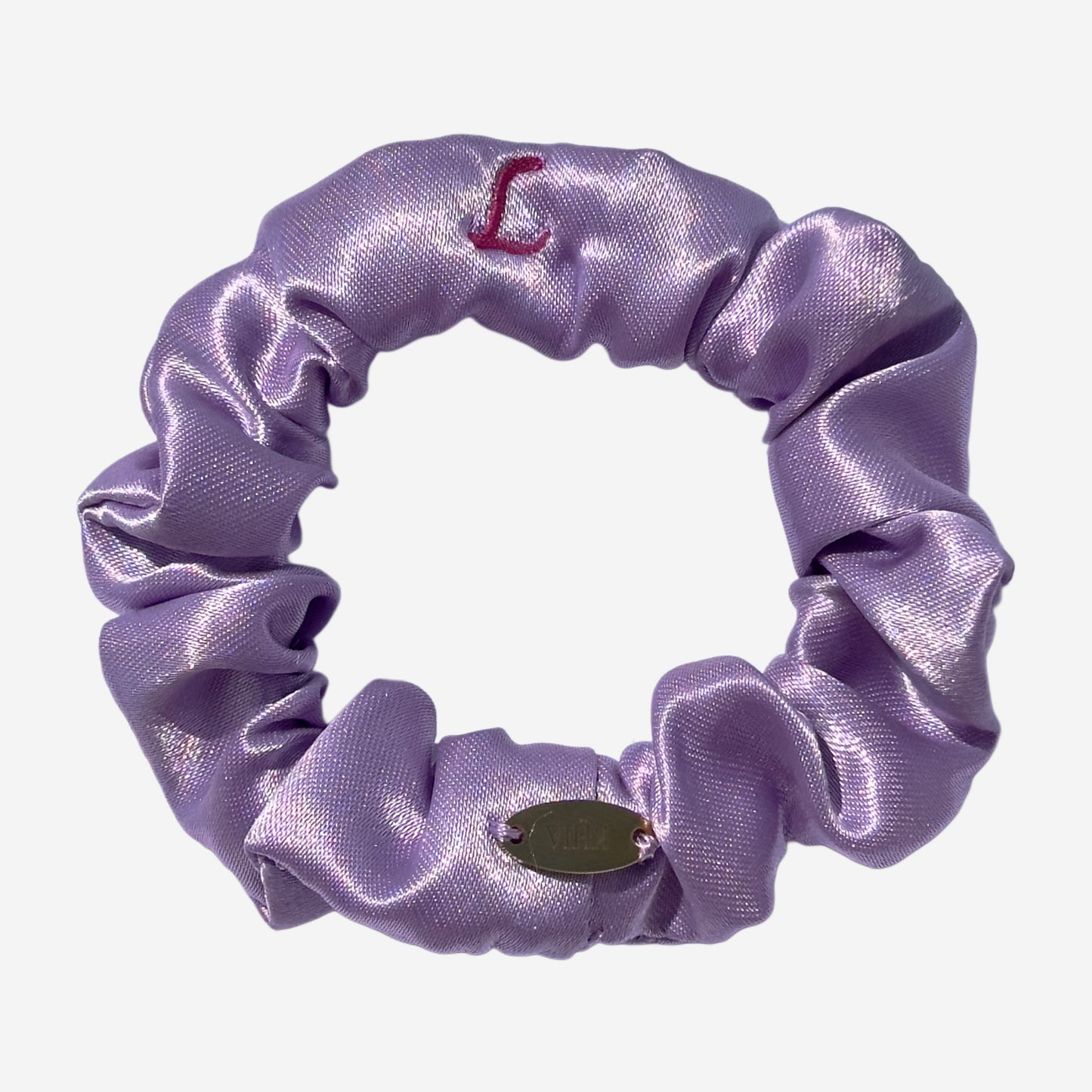 Customizable Satin Hair Scrunchie in Lilac | Medium
