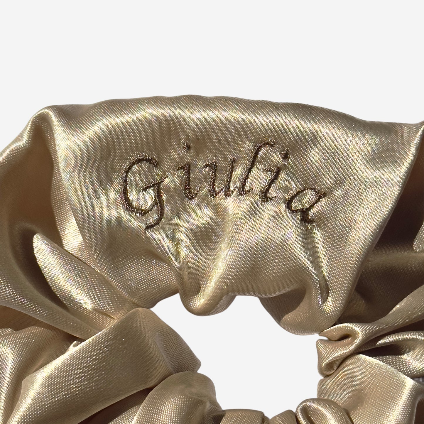 Elastico per Capelli Personalizzabile in Raso Oro | Grande