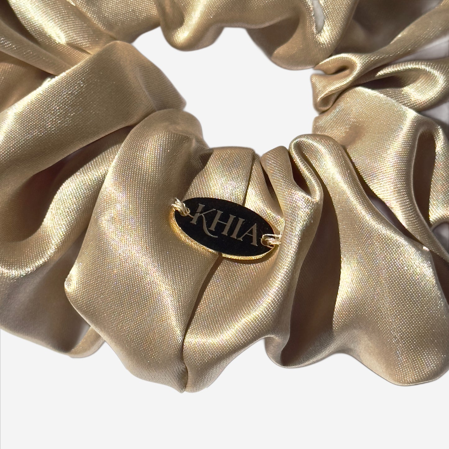 Elastico per Capelli Personalizzabile in Raso Oro | Grande