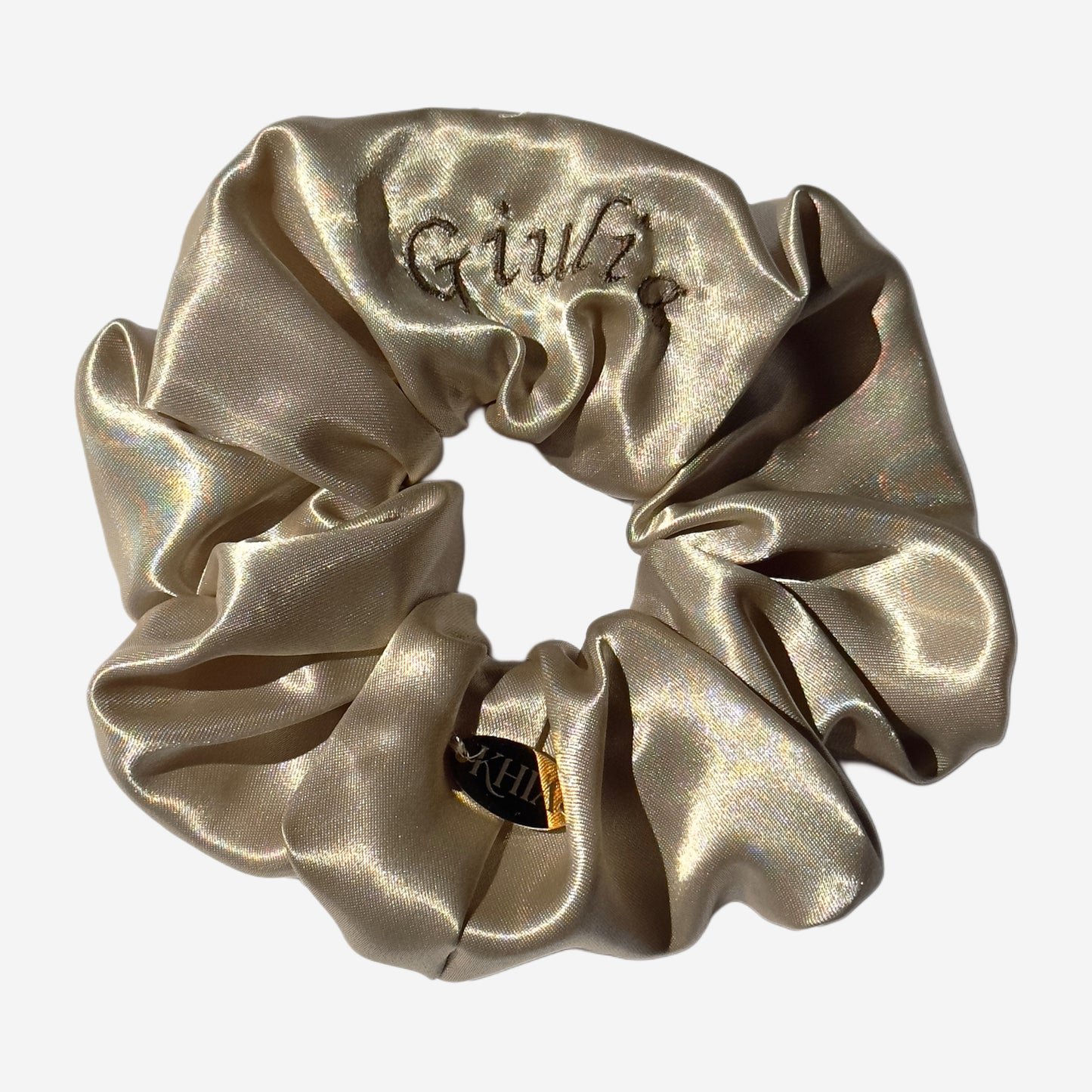 Elastico per Capelli Personalizzabile in Raso Oro | Grande