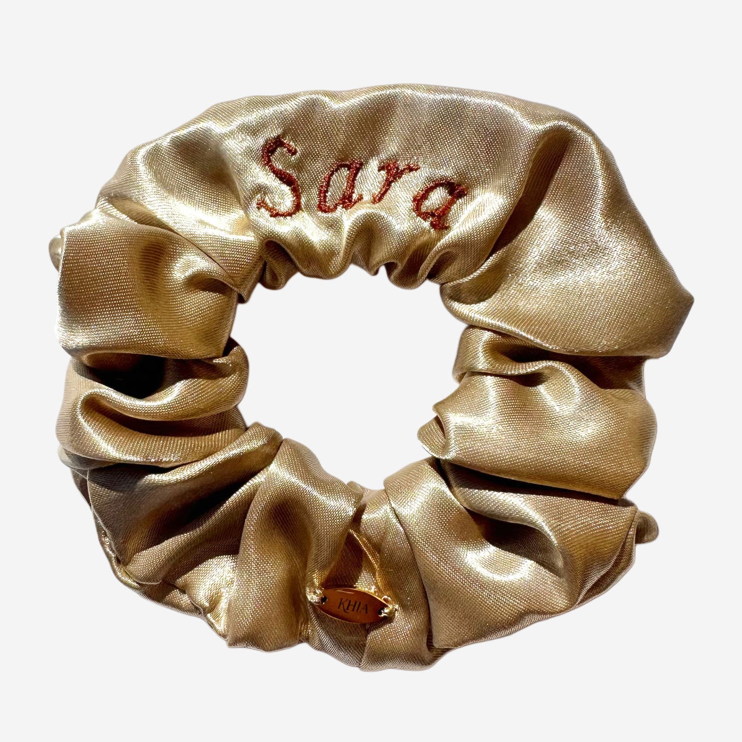 Elastico per Capelli Personalizzabile in Raso Oro | Medio
