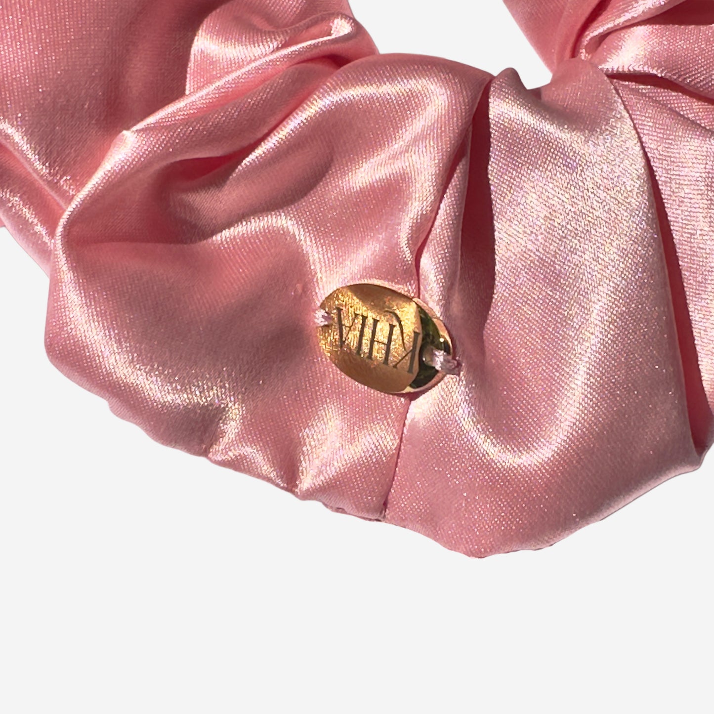 Elastico per Capelli Personalizzabile in Raso Rosa | Grande