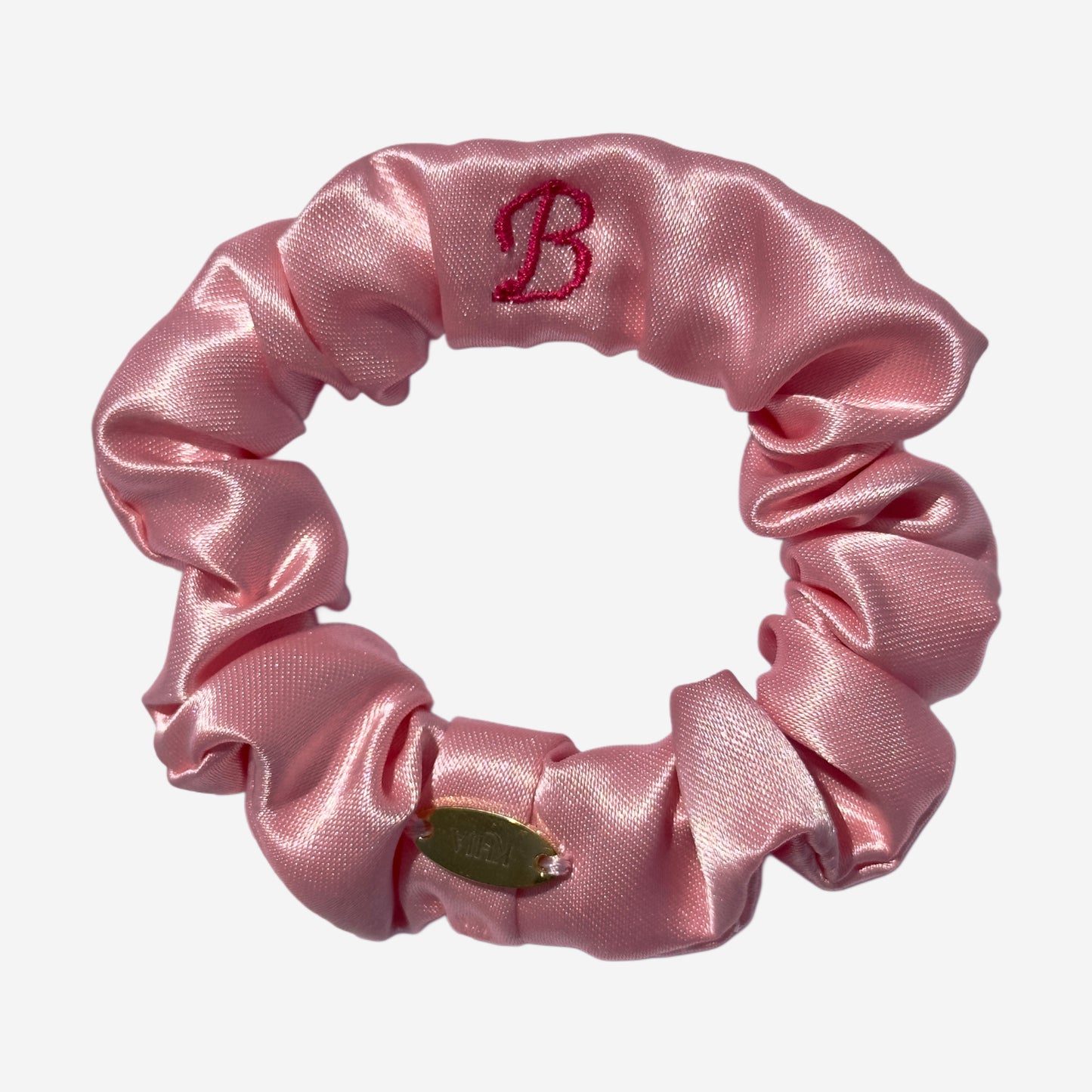Elastico per Capelli Personalizzabile in Raso Rosa | Piccolo
