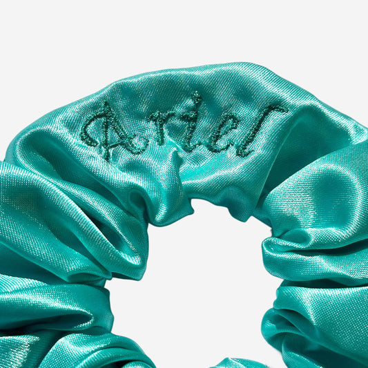 Elastico per Capelli Personalizzabile in Raso Turchese | Medio