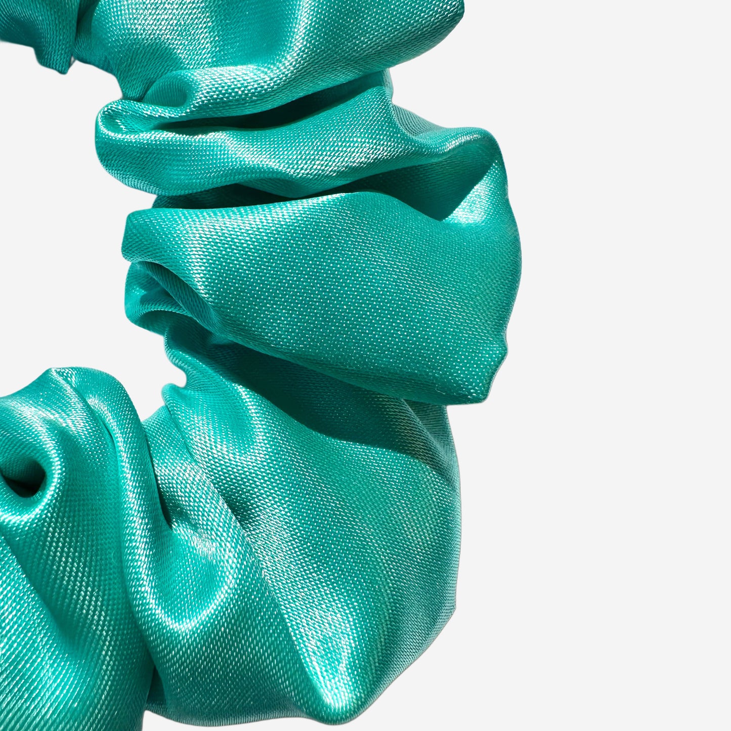 Elastico per Capelli Personalizzabile in Raso Turchese | Medio