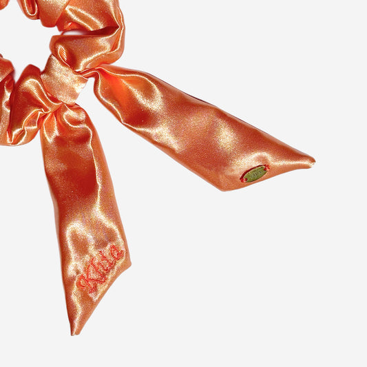 Scrunchie con Code Personalizzabile in Raso Pesca