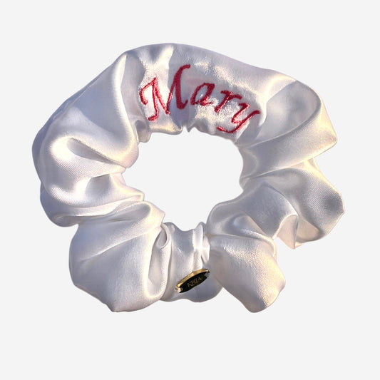 Elastico per Capelli Personalizzabile in Raso Bianco | Medio