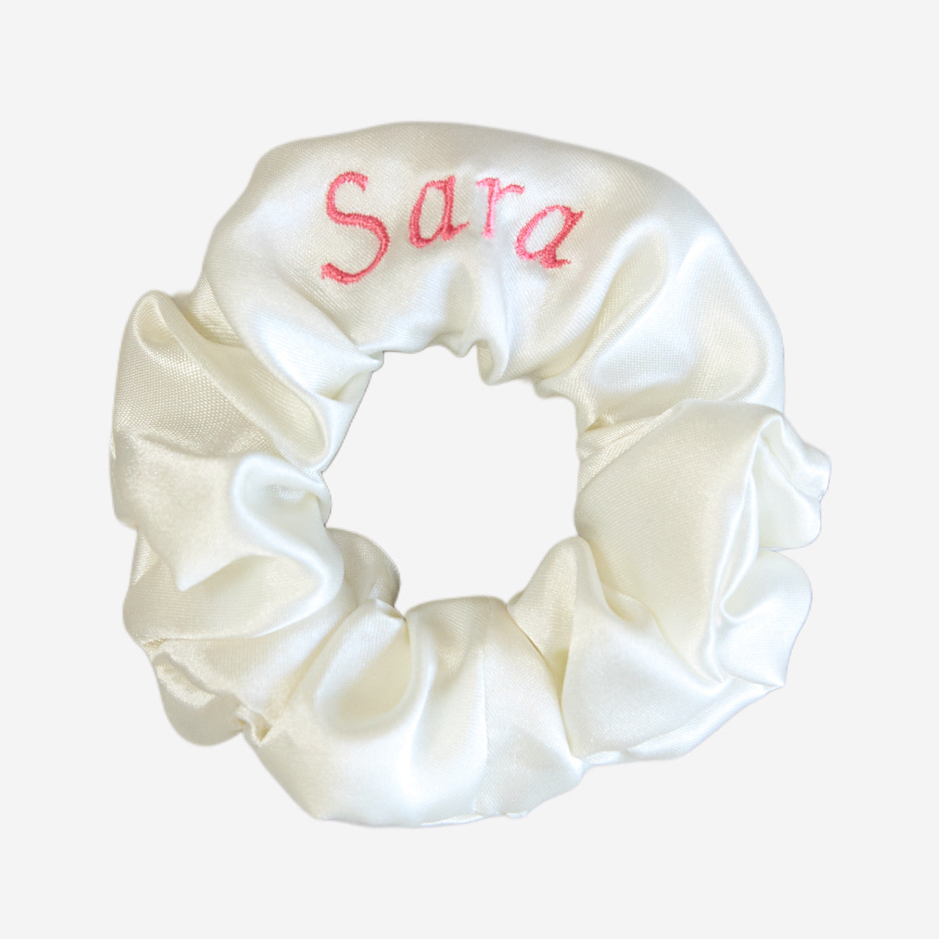 Elastico per Capelli Personalizzabile in Raso Panna | Medio