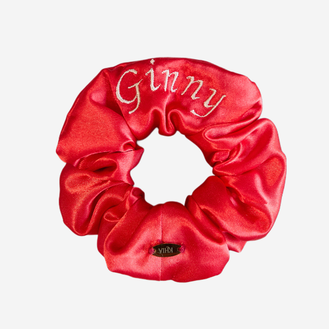 Elastico per Capelli Personalizzabile in Raso Rosso | Medio