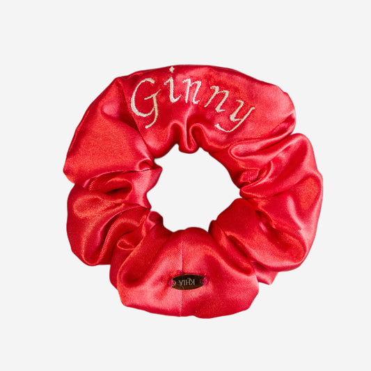 Elastico per Capelli Personalizzabile in Raso Rosso | Medio