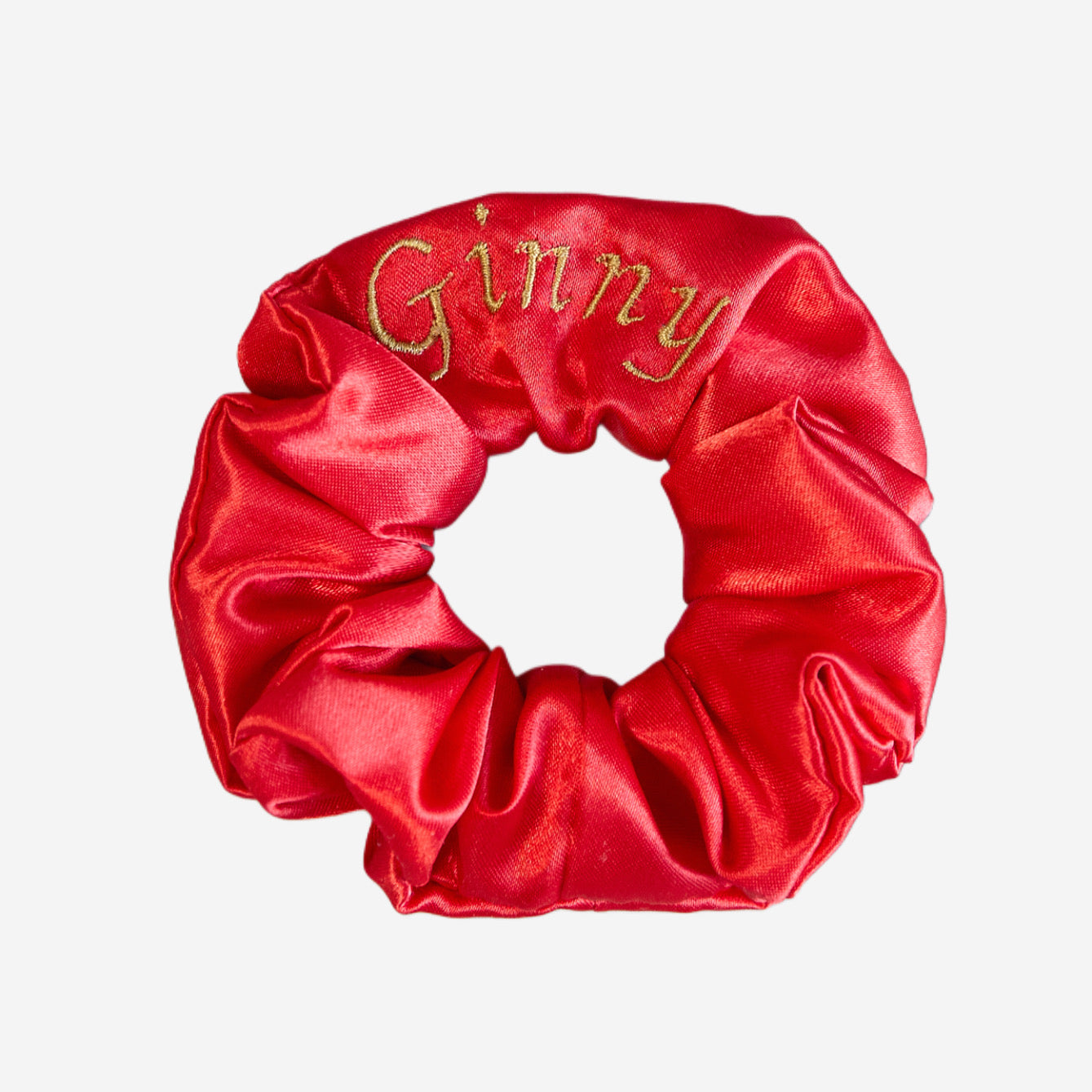 Elastico per Capelli Personalizzabile in Raso Rosso | Medio