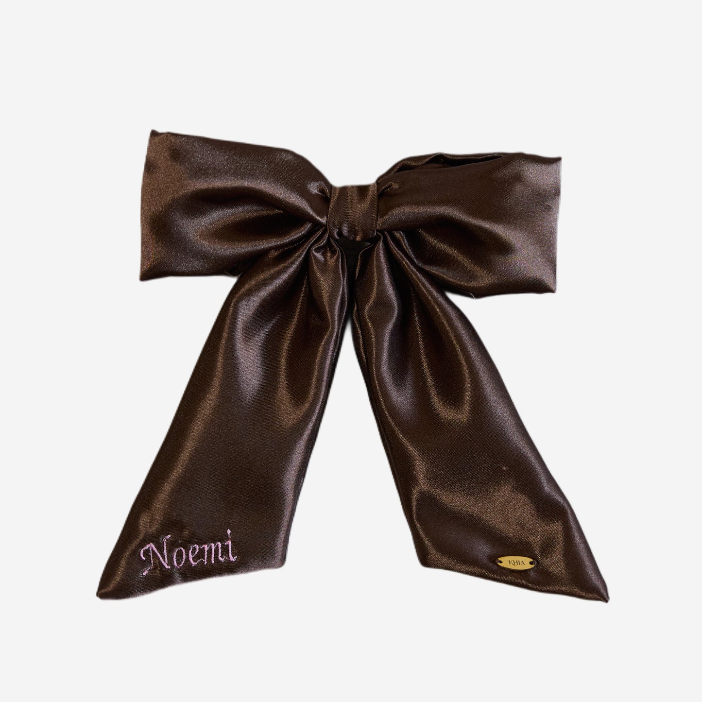 Fiocco Personalizzato in Raso Marrone