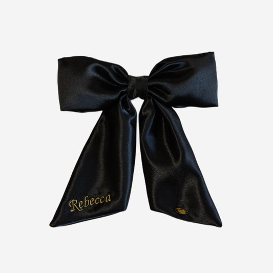 Fiocco Personalizzato in Raso Nero