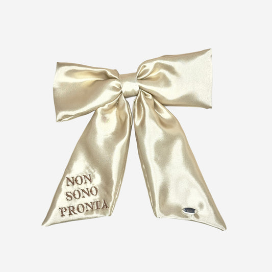 Fiocco “NON SONO PRONTA” Oro