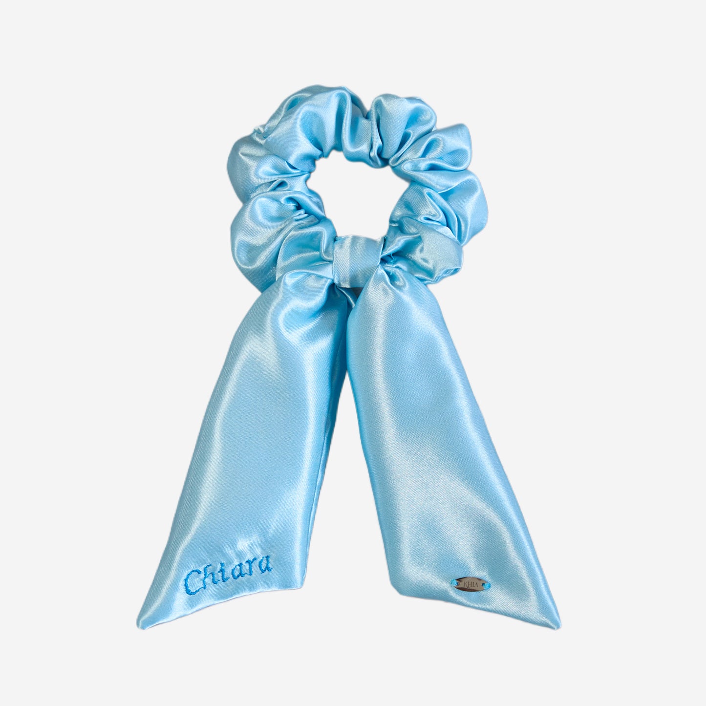 Scrunchie con Code Personalizzabile Azzurro