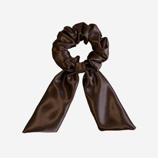 Scrunchie con Code Personalizzabile Marrone